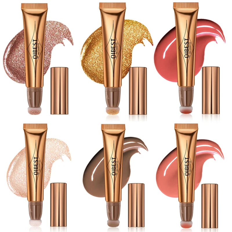 Liquid Contour, Blush and Highlighter Wand with Cushion Applicator - 2