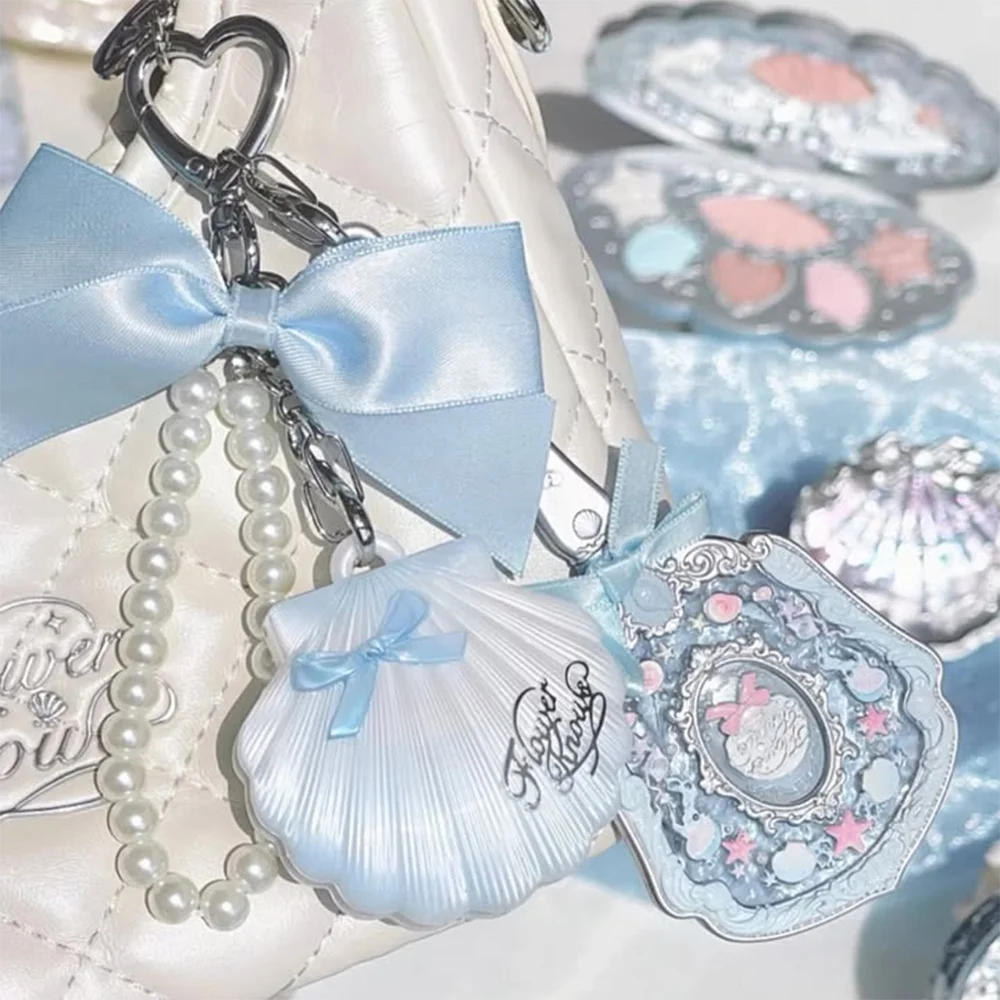 Portable Heart Waffle Makeup Powder & Solid Perfume Keychain - 6