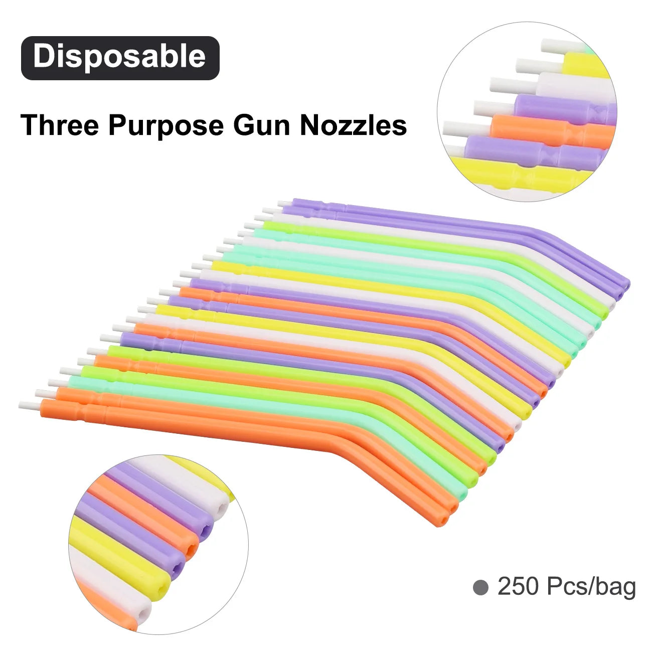 Disposable Dental Triple Air Water Syringe Tips - 2