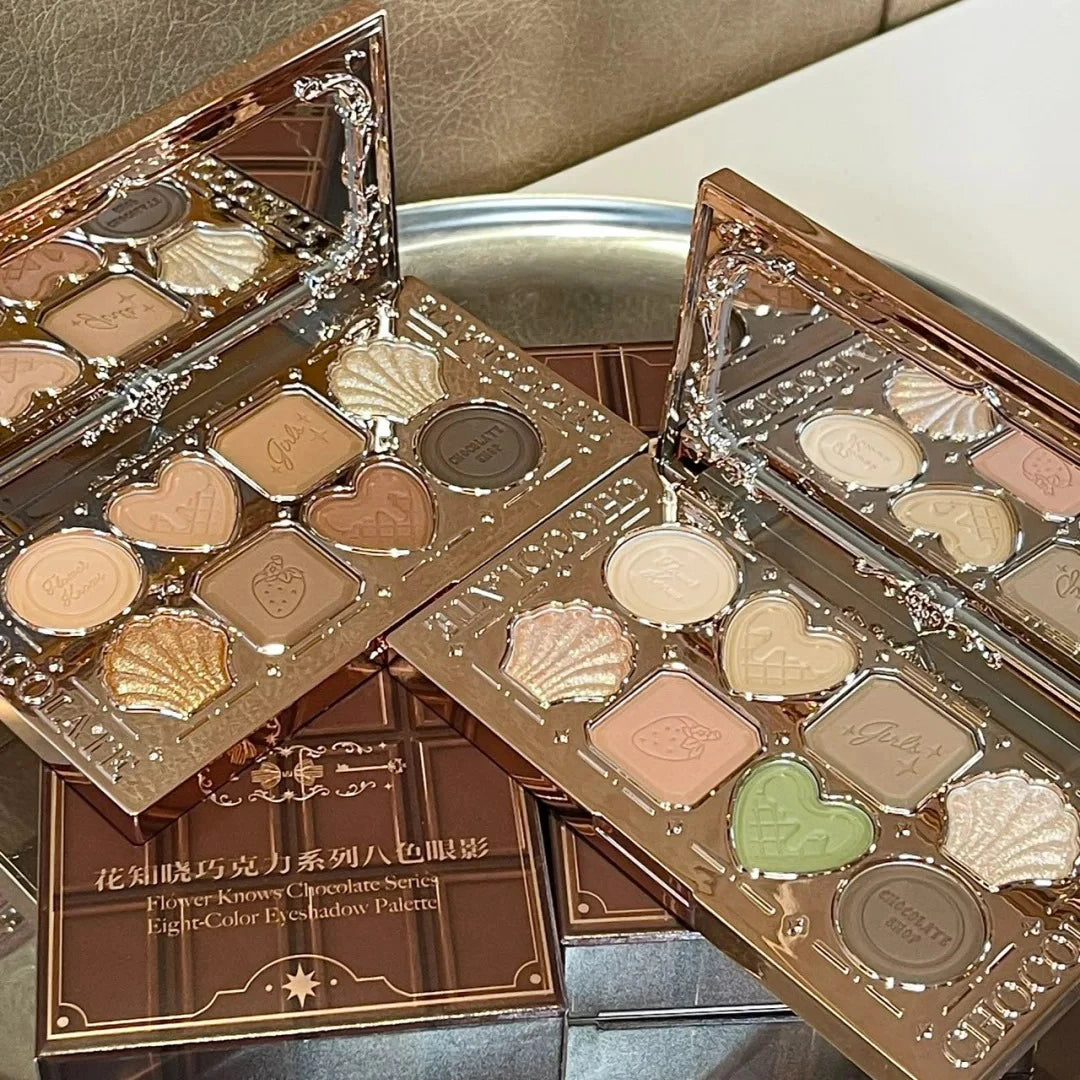 8-Color Chocolate Themed Eyeshadow Palette - 8