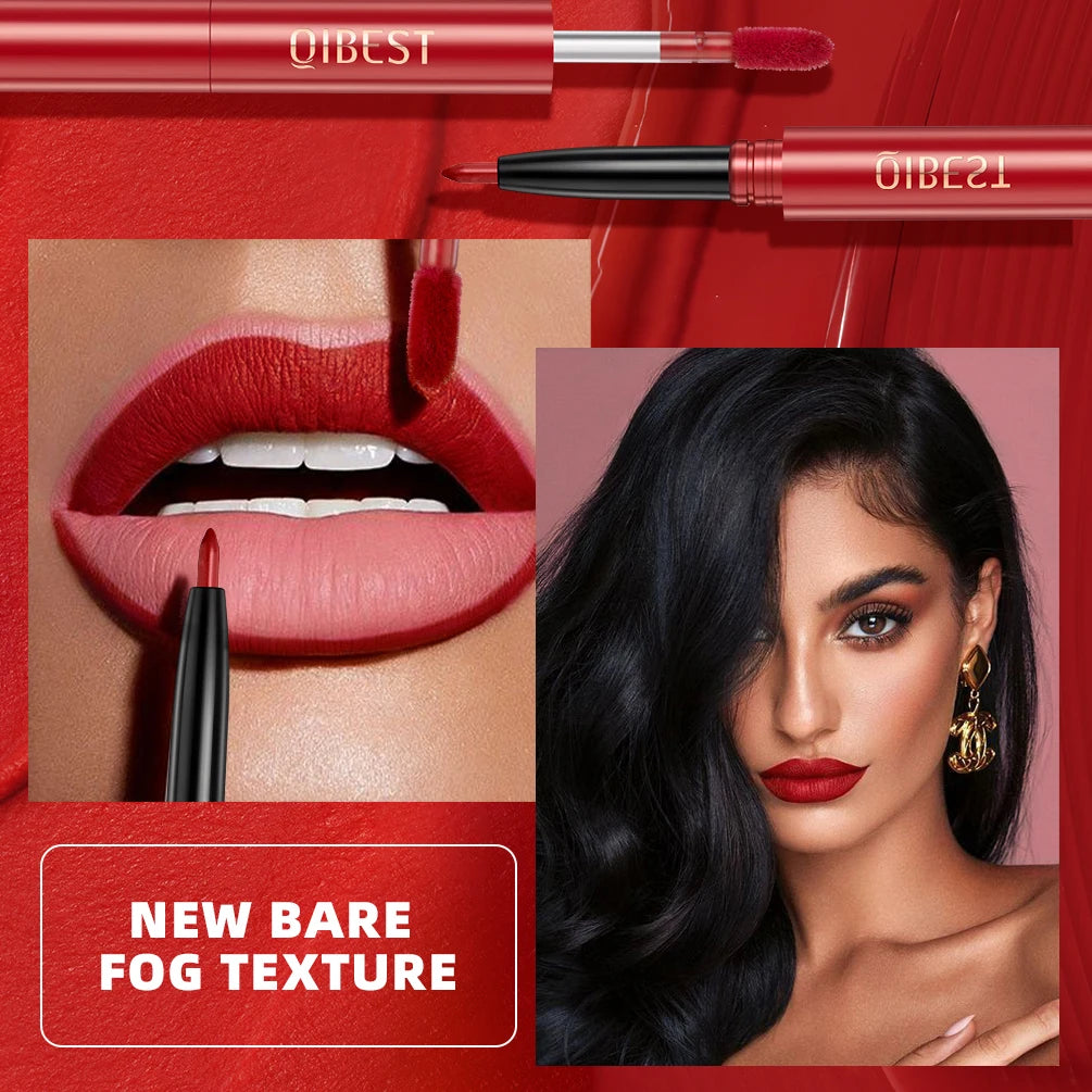 2-in-1 Dual Ended Matte Lip Liner and Long-Lasting Liquid Lipstick - 2