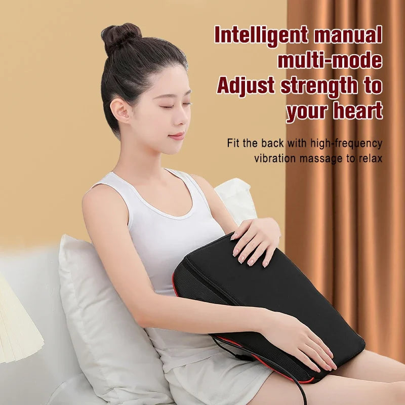 Electric Heated Shiatsu Neck and Back Massage Pillow - 4