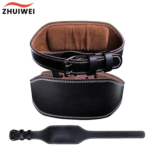 Adjustable Leather Weightlifting Belt for Back Support