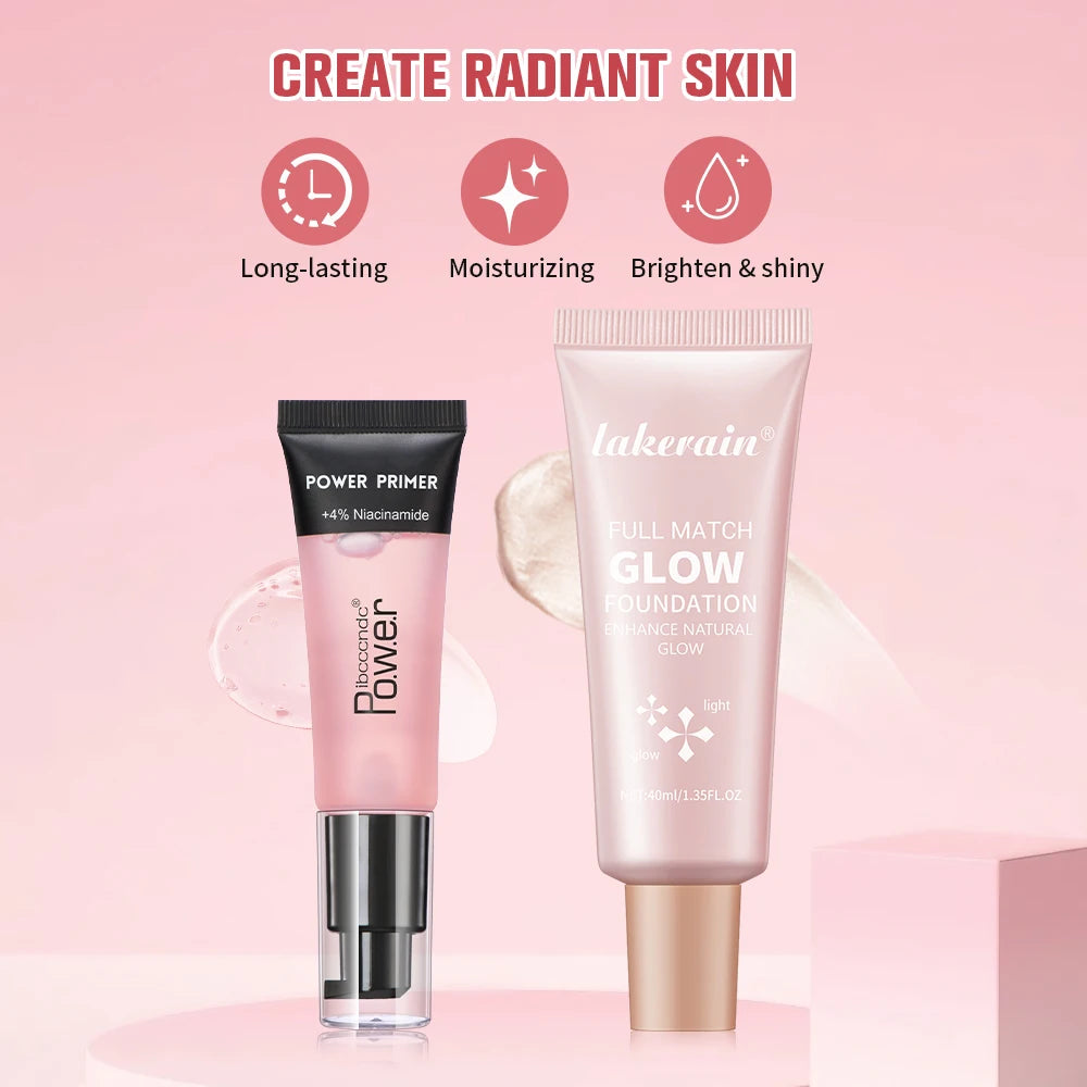 Hydrating Makeup Primer and Glow Foundation Set - 3