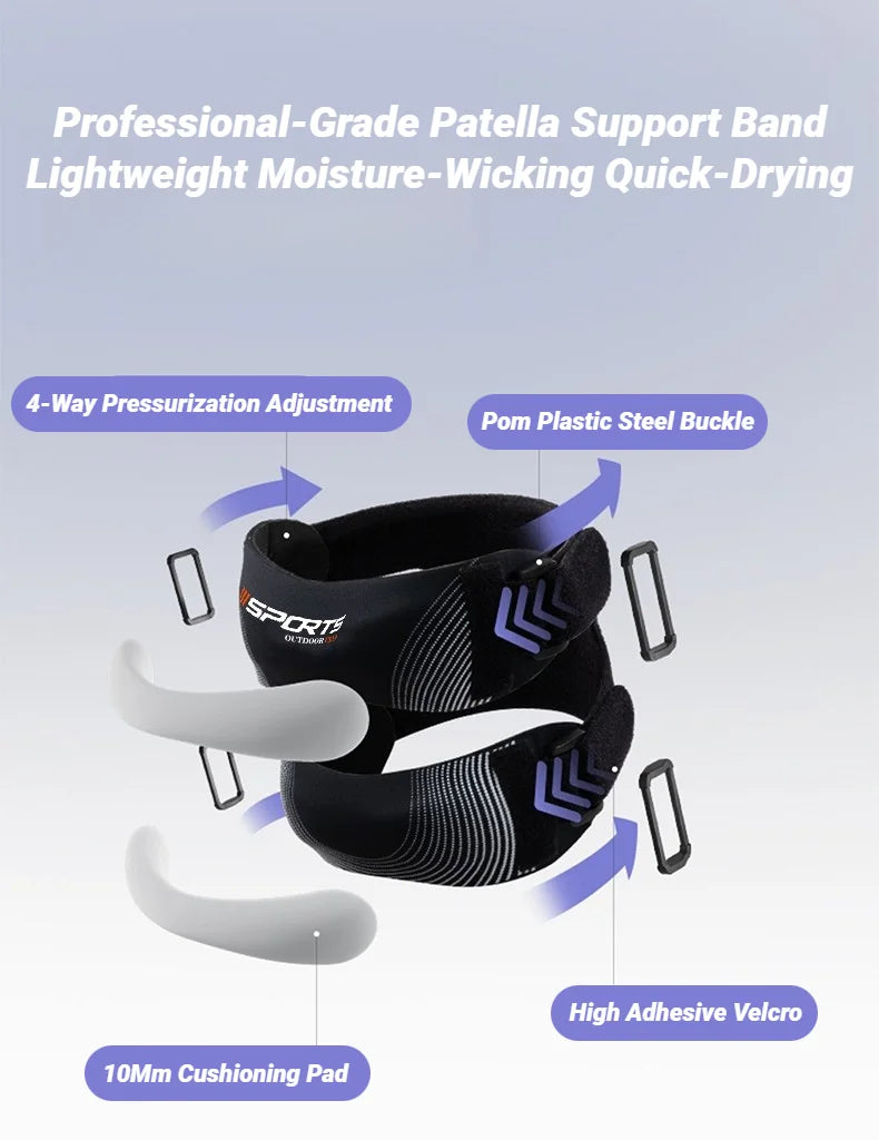 Adjustable Patella Knee Support Strap for Joint Pain Relief - 7