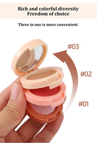 3-in-1 Stackable Blush and Highlighter Palette
