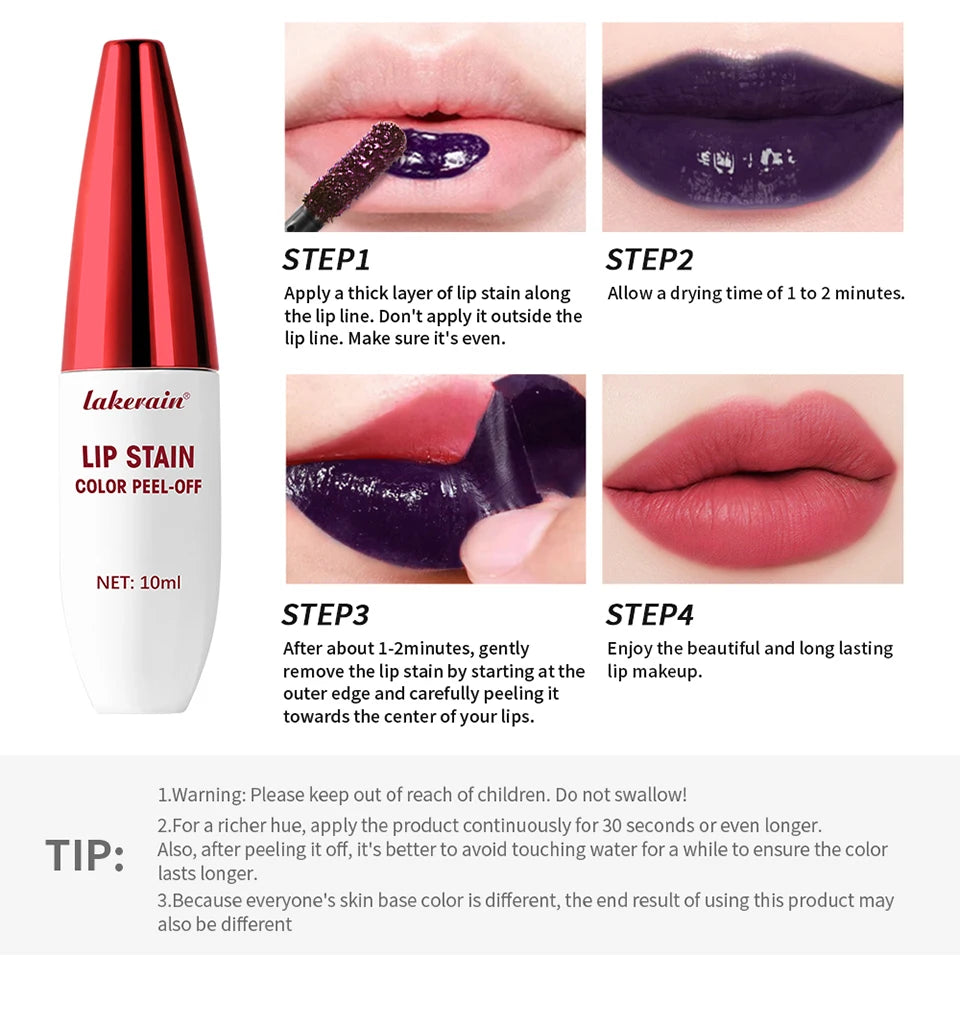 Long-Lasting Peel-Off Lip Stain Tint - 11