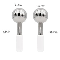 Stainless Steel Cooling Ice Globes for Facial Puffiness and Relaxation