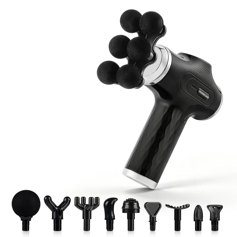 Portable Deep Tissue Percussive Massage Gun with 10 Attachments - 22