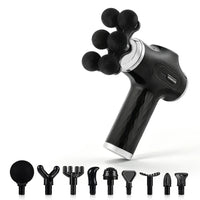 Portable Deep Tissue Percussive Massage Gun with 10 Attachments