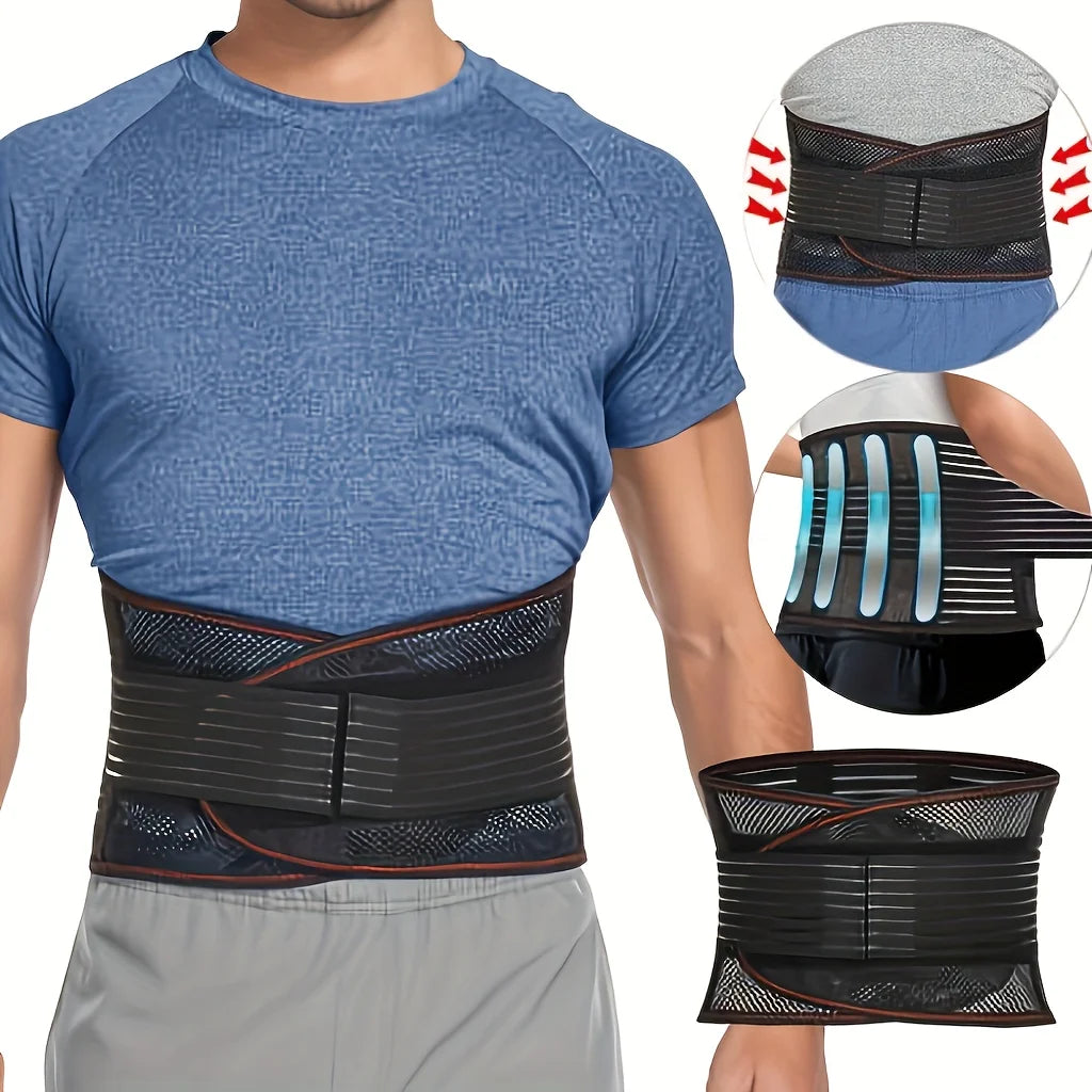 Adjustable Lumbar Support Belt for Lower Back Pain Relief - 3