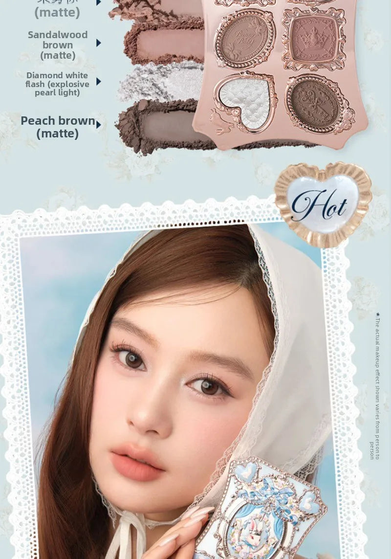 6-Color Matte and Shimmer Eyeshadow Palette - 14