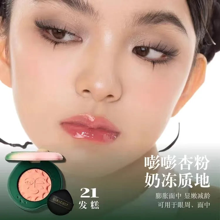 Emotional Shimmer Pressed Powder Blush for Natural Radiant Glow - 21