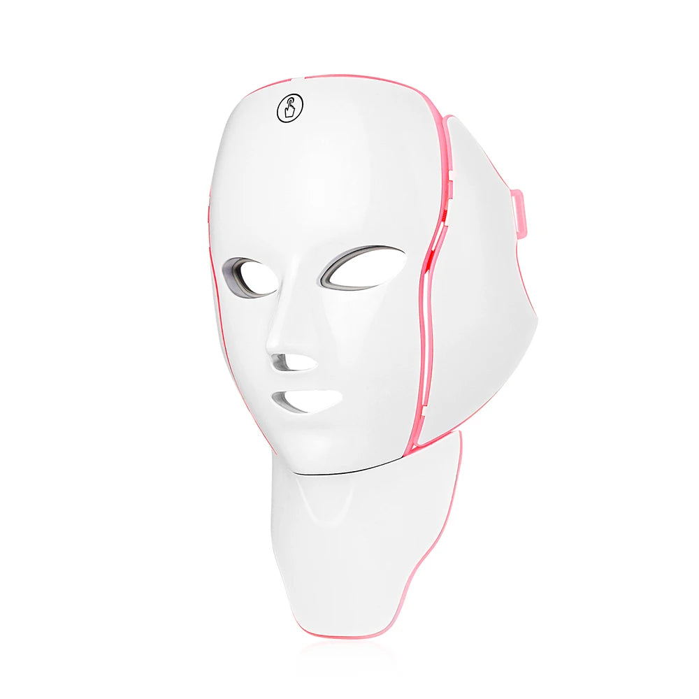 7-Color Wireless LED Photon Facial and Neck Mask - 17