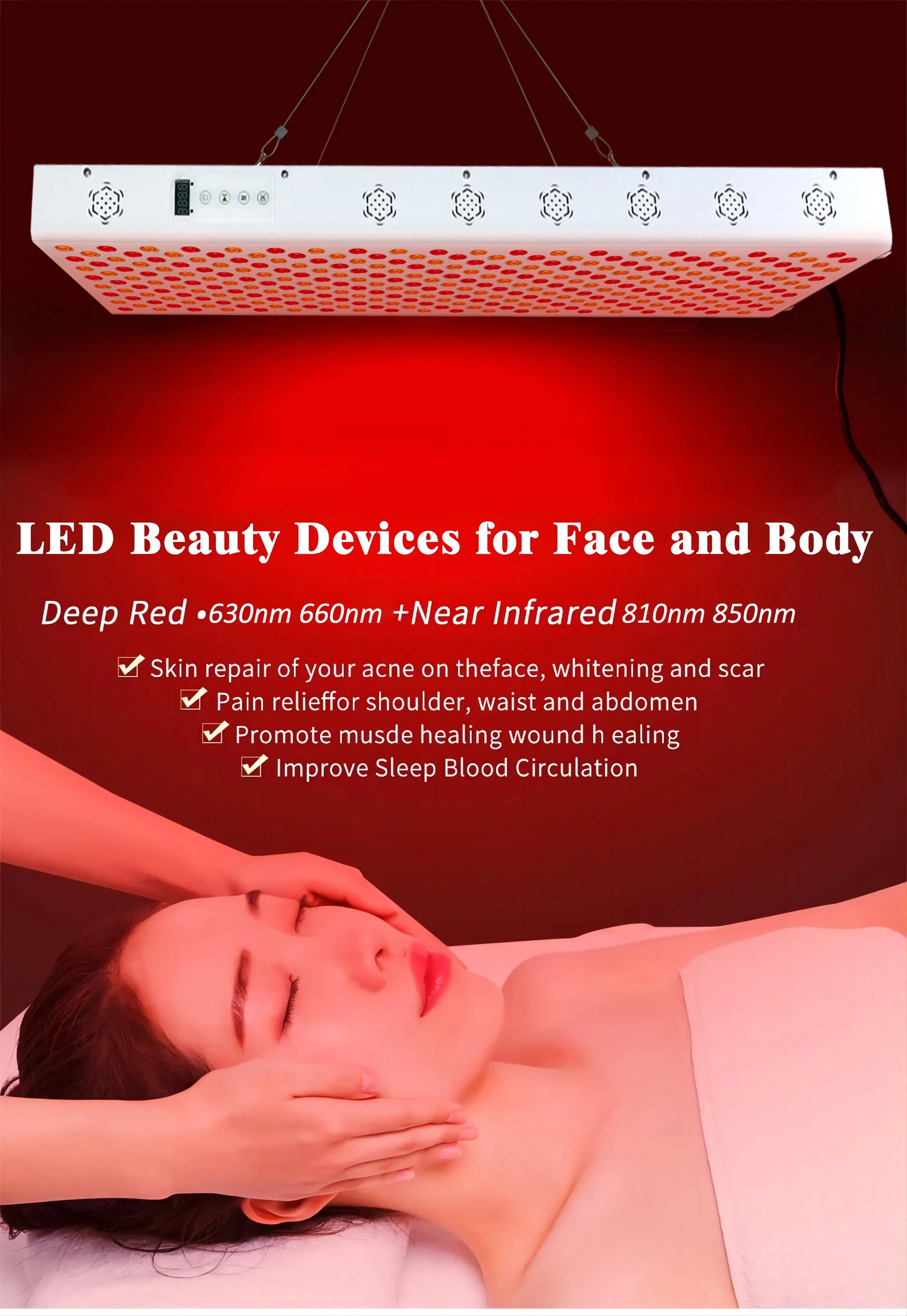 Professional Red Light Therapy Panel for Skin and Recovery - 7