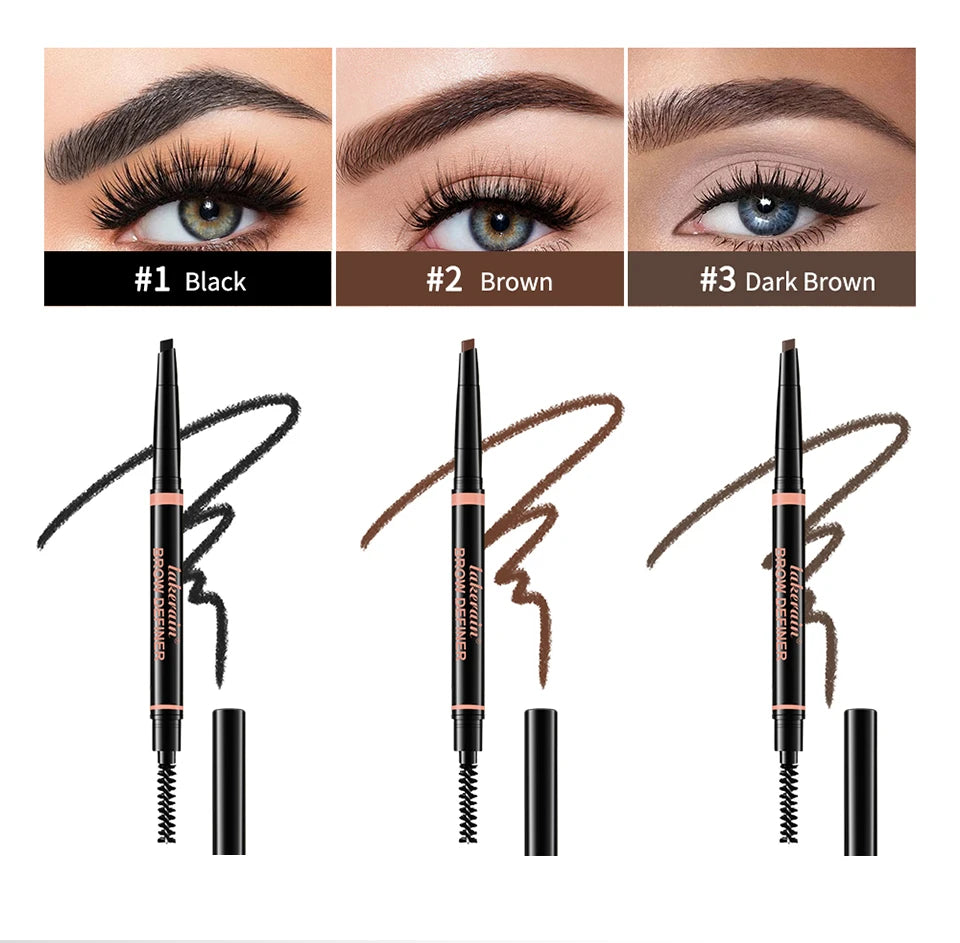Waterproof 2-in-1 Triangle Tip Eyebrow Pencil - 8