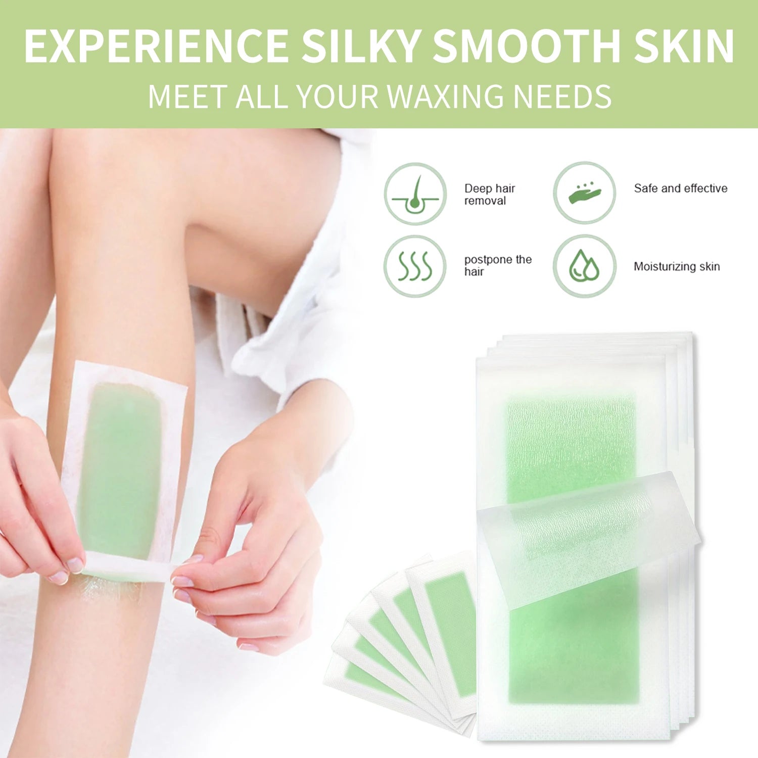 Pain-Free Hair Removal Wax Strips for Face and Body - 3