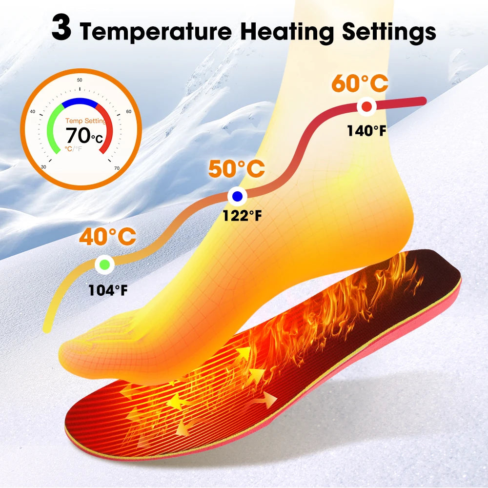 App-Controlled Rechargeable Heated Insoles for Winter - 6