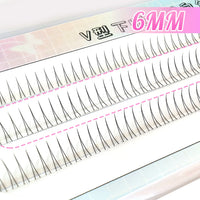 V-Shape Natural Lower Eyelash Clusters for Manga Eye Look