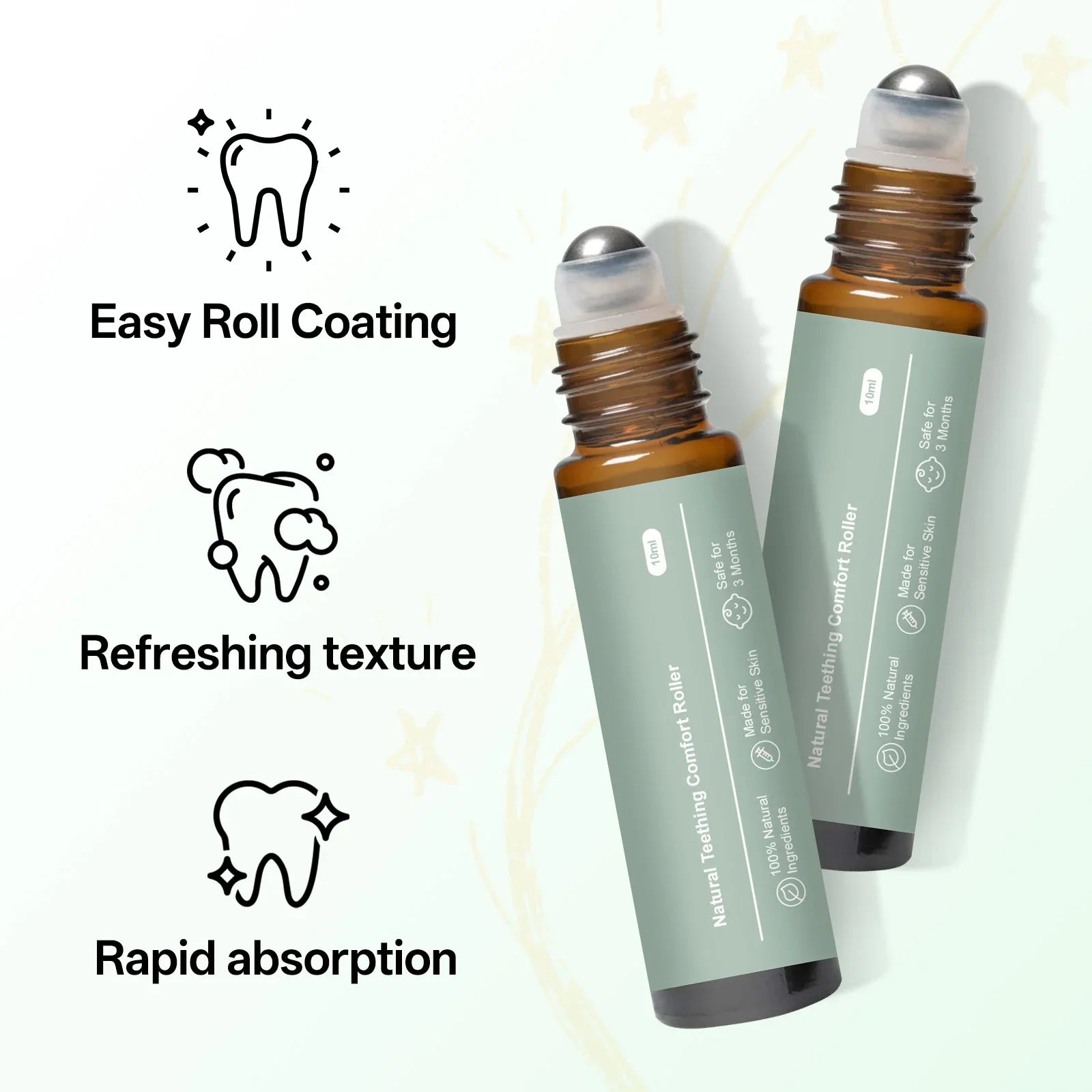 Natural Baby Teething Relief Roller - 7