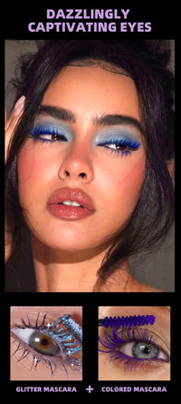 2-in-1 Glitter and Colored Mascara for Bold Eyelashes
