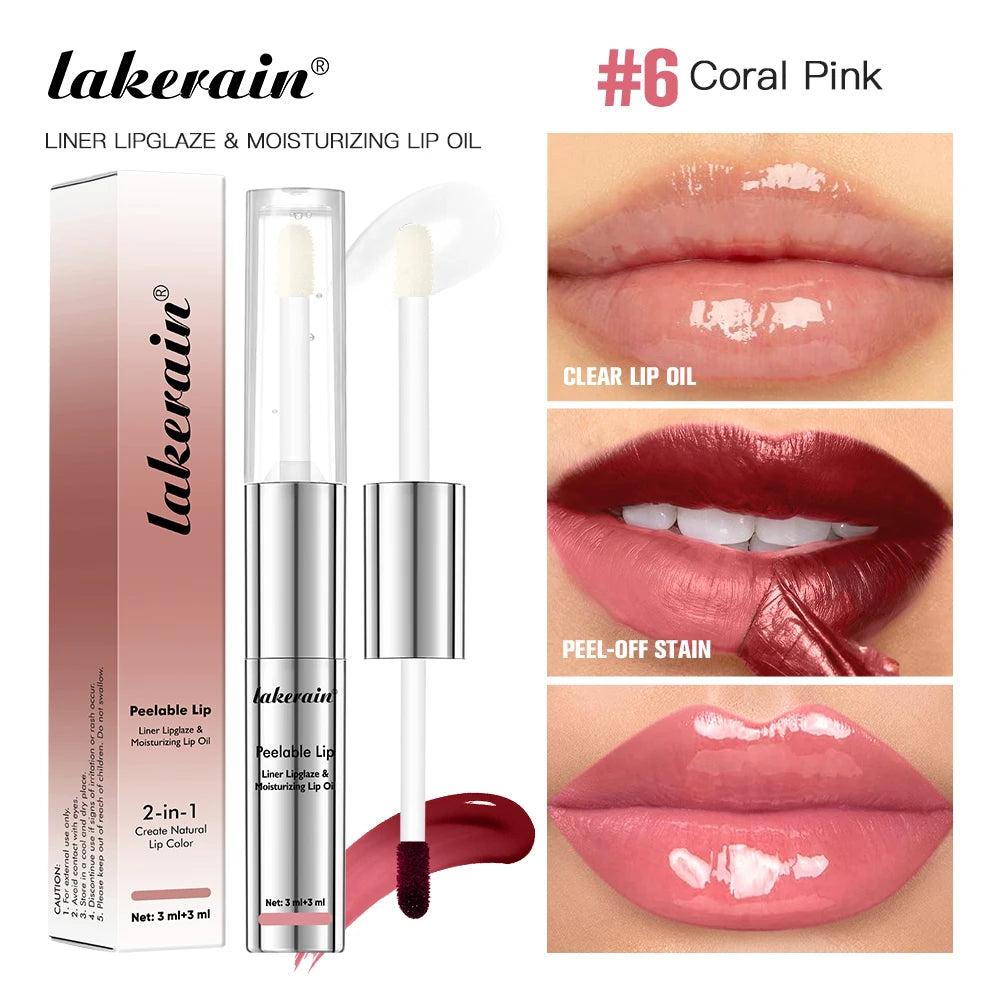 2-in-1 Waterproof Peel-Off Lip Stain and Hydrating Oil - 25