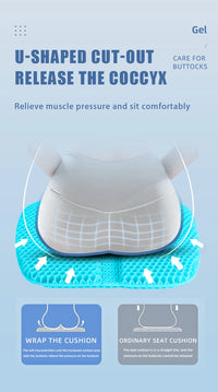 Breathable Honeycomb Gel Seat Cushion for Pain Relief