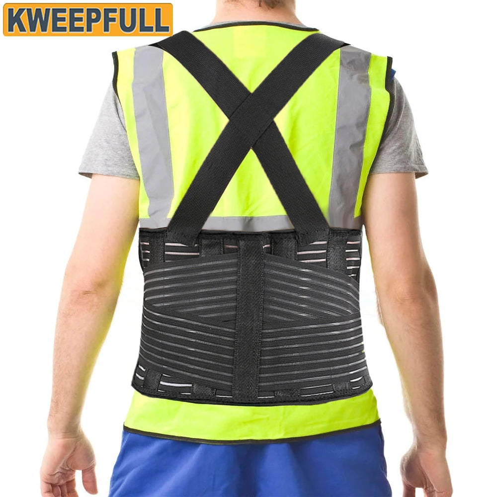 Adjustable Lower Back Support Brace for Heavy Lifting - 1