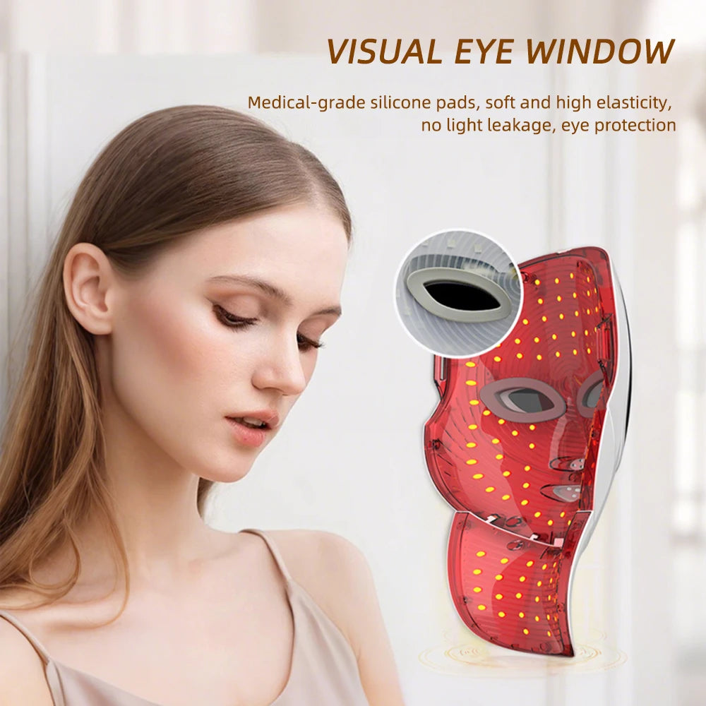 7-Color LED Light Therapy Facial and Neck Mask - 17