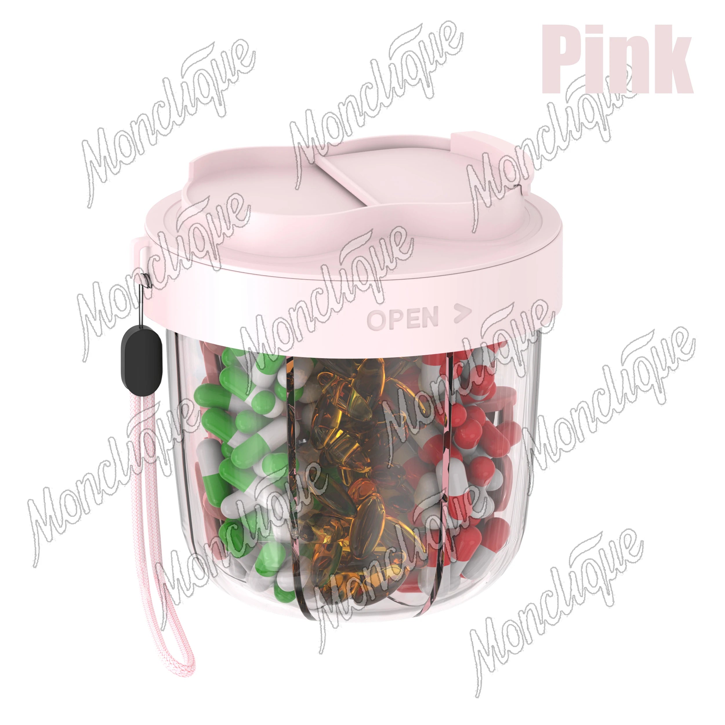 7-Day Portable Pill Organizer Cup for Vitamins and Supplements - 14