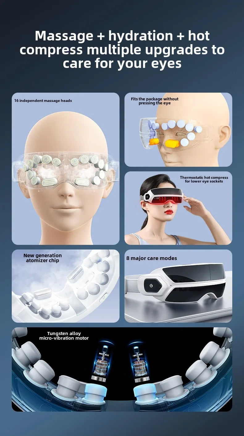 Steam Atomization Eye Massager with Heat and Bluetooth - 8