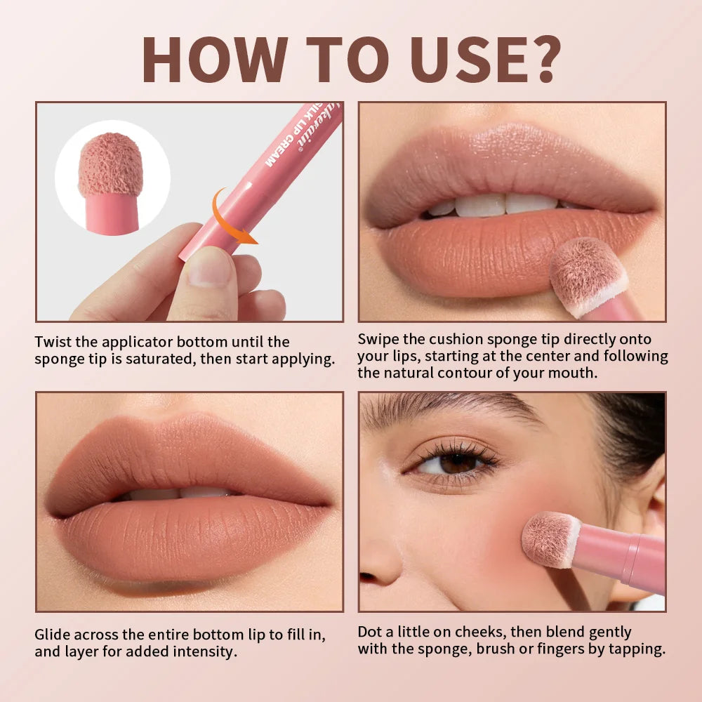 2-in-1 Cushion Lip Cream and Blurring Cheek Blush - 4