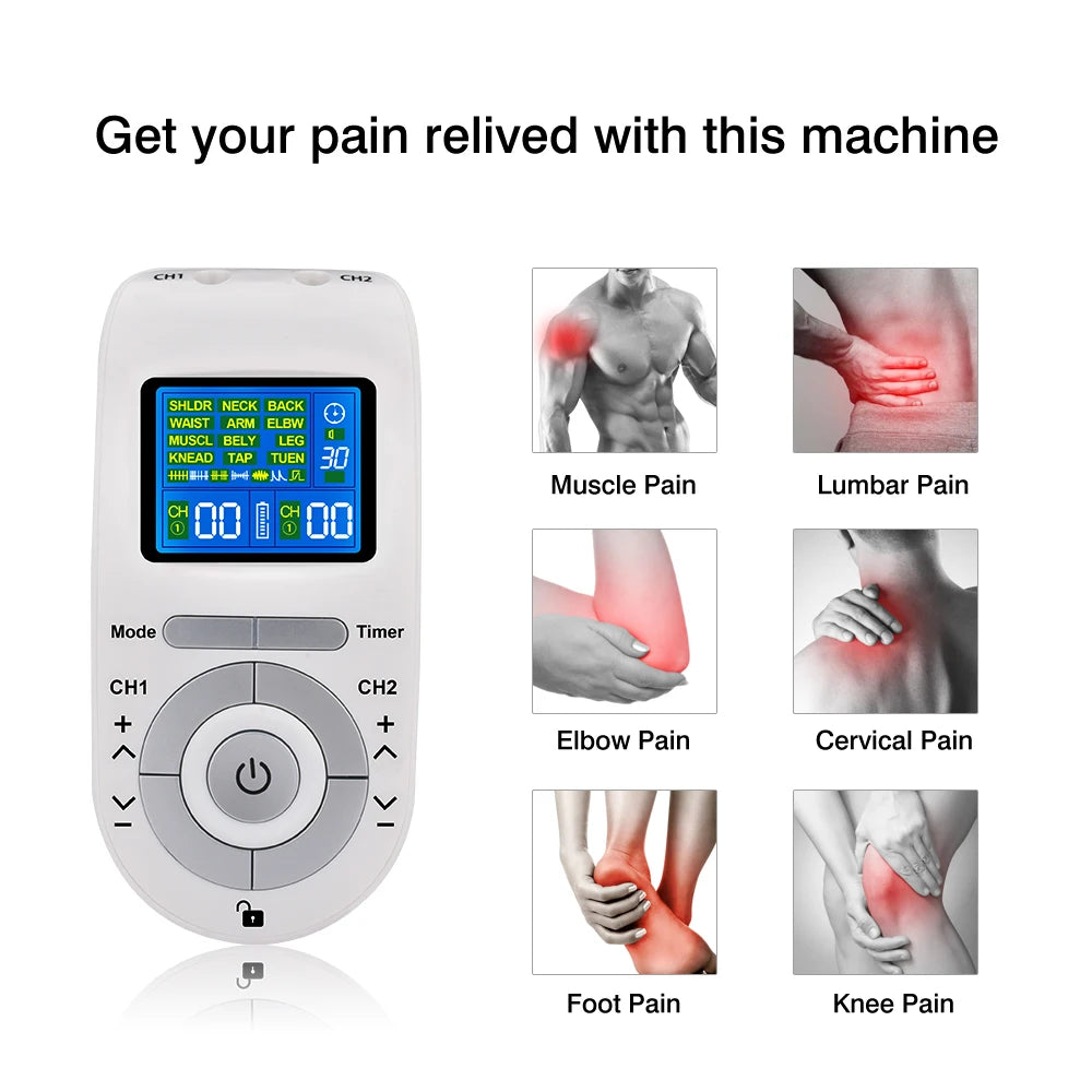 Portable TENS EMS Muscle Stimulator for Pain Relief - 2