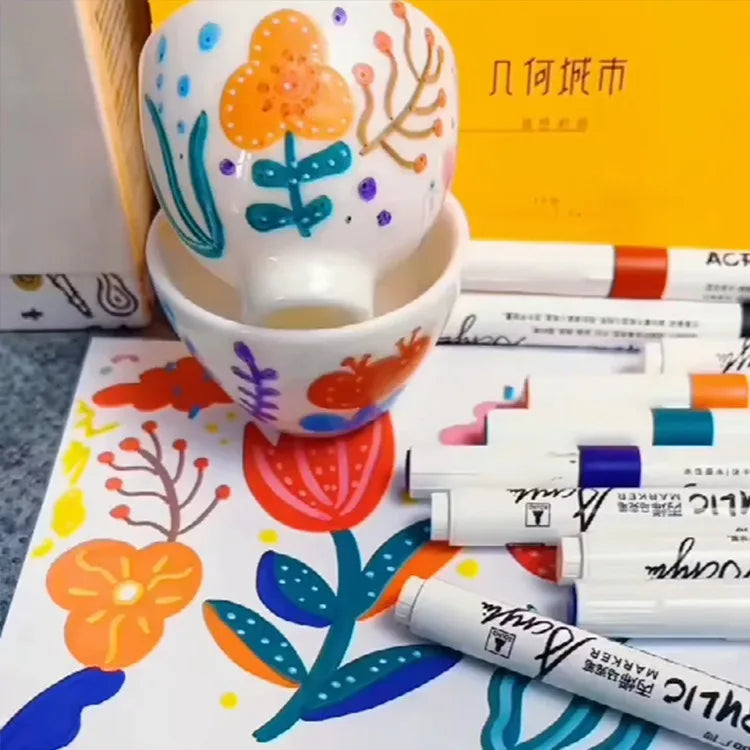 Professional Acrylic Paint Marker Set for DIY Crafts and Art - 3