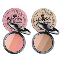 3-Color Matte Face Contouring Powder Palette