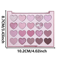 20-Color Heart-Shaped Eyeshadow Palette