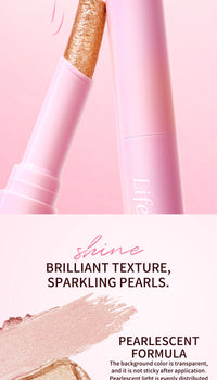 Water-Gloss Shimmer Eyeshadow Stick for Long-Lasting Makeup