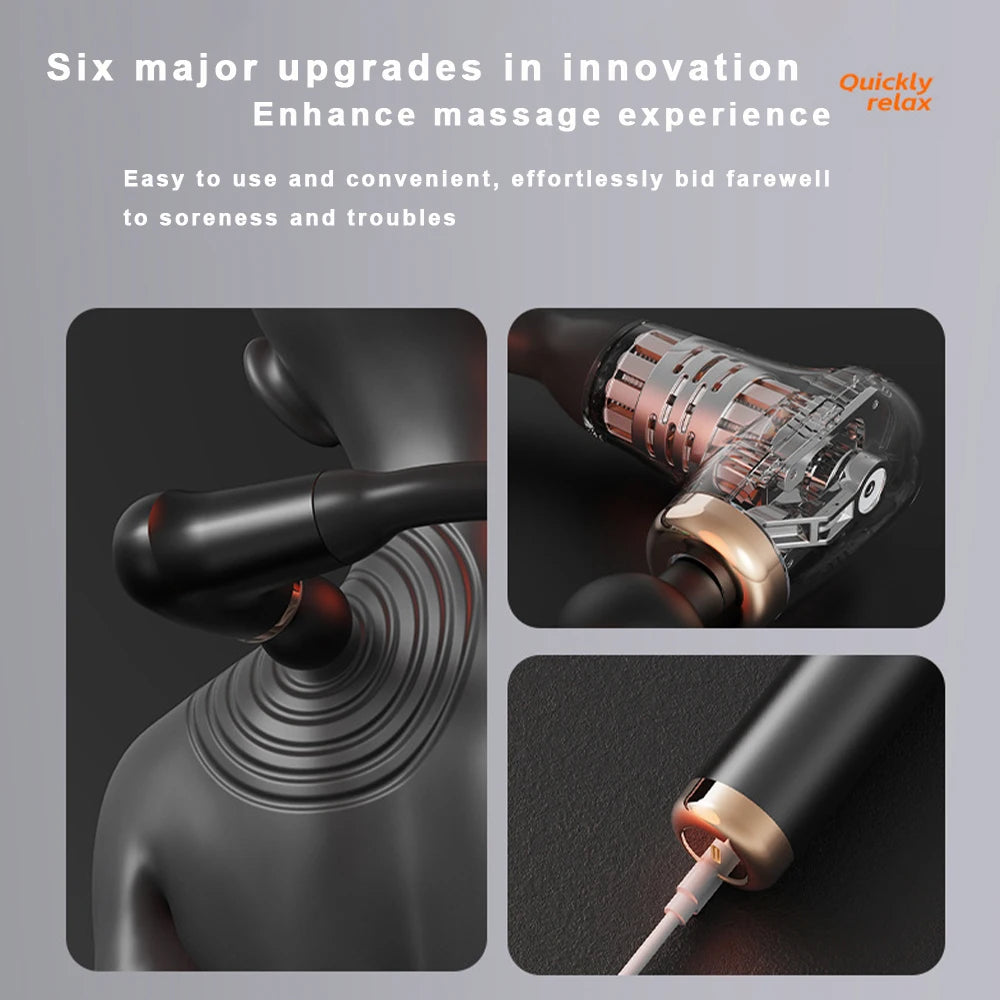 Ergonomic Percussion Massage Gun for Deep Tissue Muscle Relief - 11
