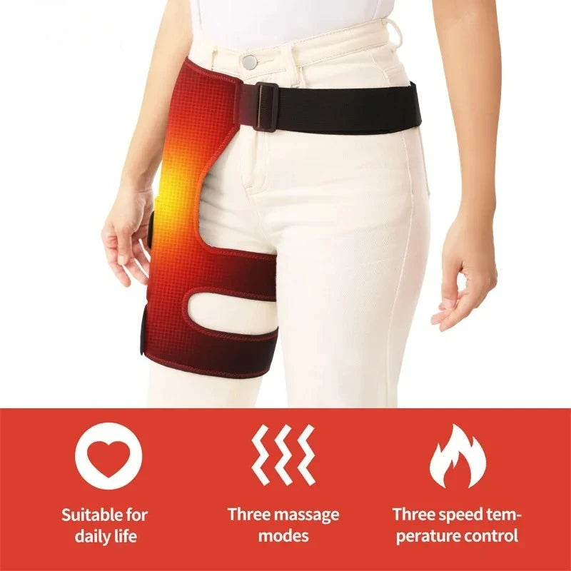 Heated Hip and Thigh Support Brace for Pain Relief - 4