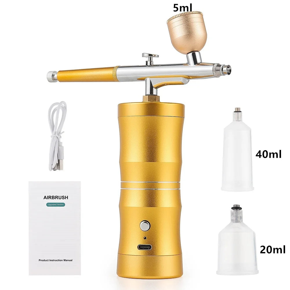 Portable Mini Airbrush Kit for Nail Art and Makeup - 91