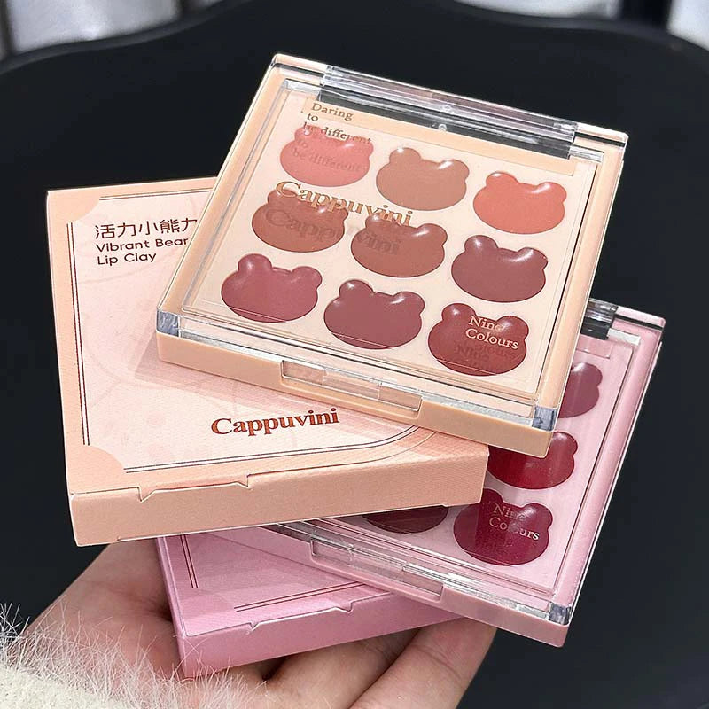 9-Color Velvet Lip Mousse Palette - Matte & Long-Lasting - 3