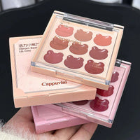 9-Color Velvet Lip Mousse Palette - Matte & Long-Lasting