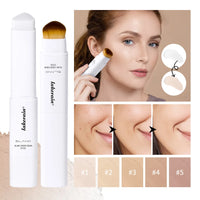 Color-Adapting Foundation Stick with Built-in Blending Brush