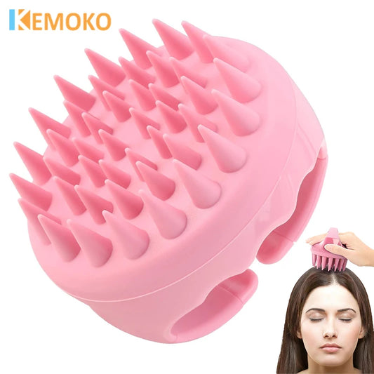 Silicone Scalp Massager and Shampoo Brush for Hair Growth