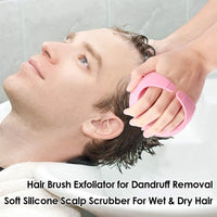 Silicone Scalp Massager and Shampoo Brush for Hair Growth