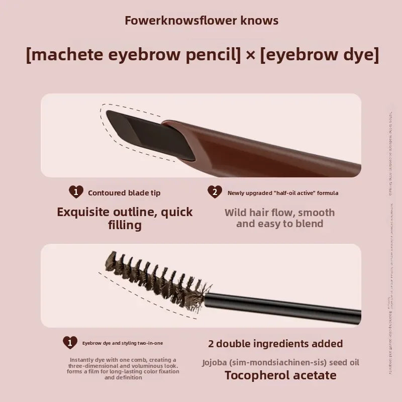 Dual-Ended Waterproof Eyebrow Pencil and Gel for Defined Brows - 6