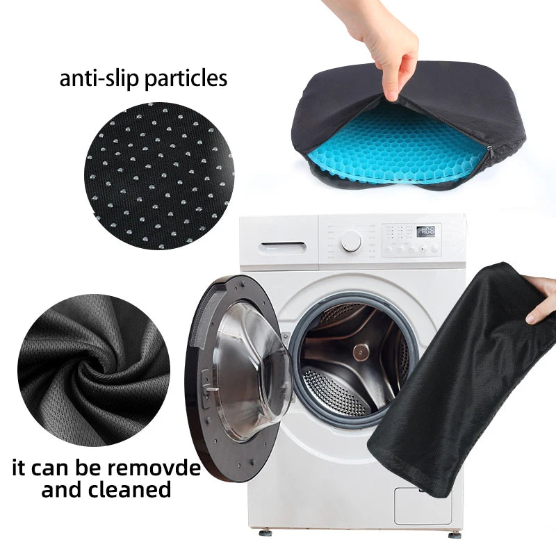 Breathable Honeycomb Gel Seat Cushion for Pain Relief - 3