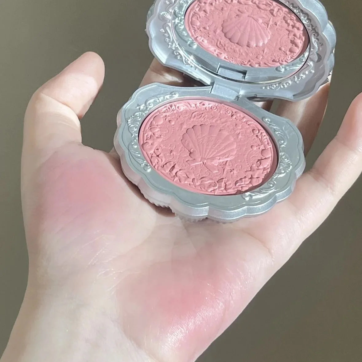 Matte Finish Shell Compact Blusher Palette - 30