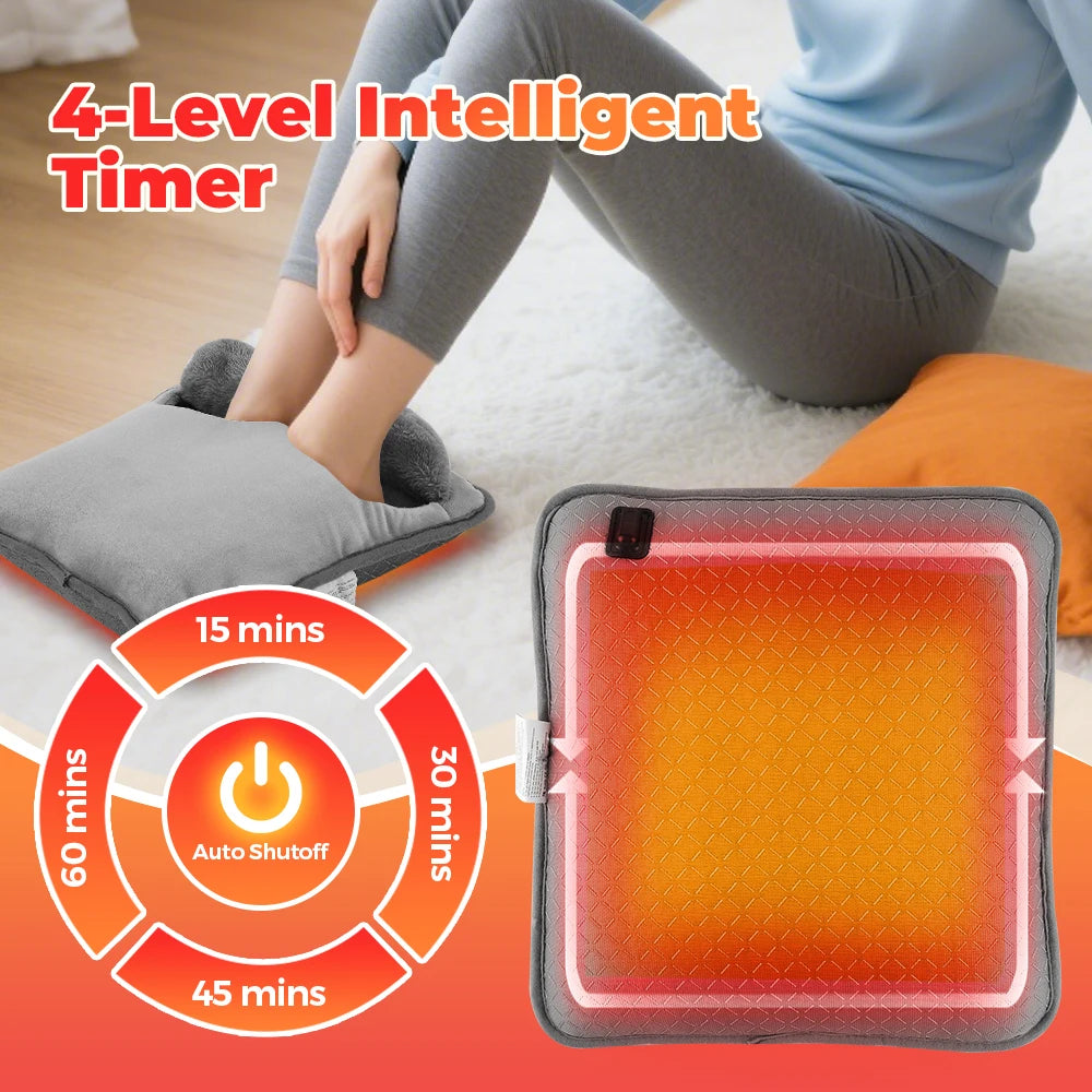 USB Heated Foot Warmer Mat for Office and Home - 17