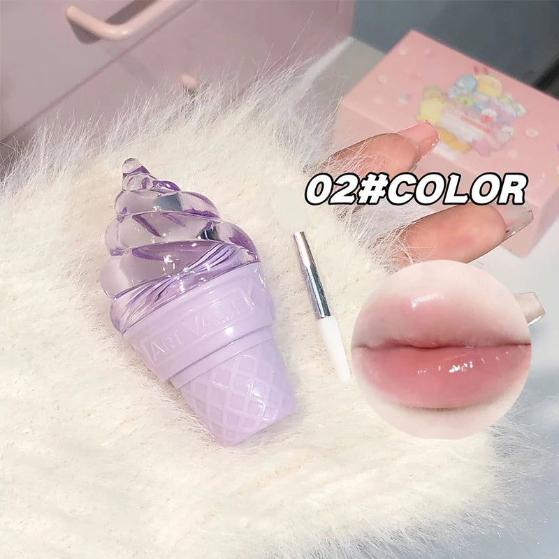 Hydrating Ice Cream Lip Gloss for Smooth, Glossy Lips - 3